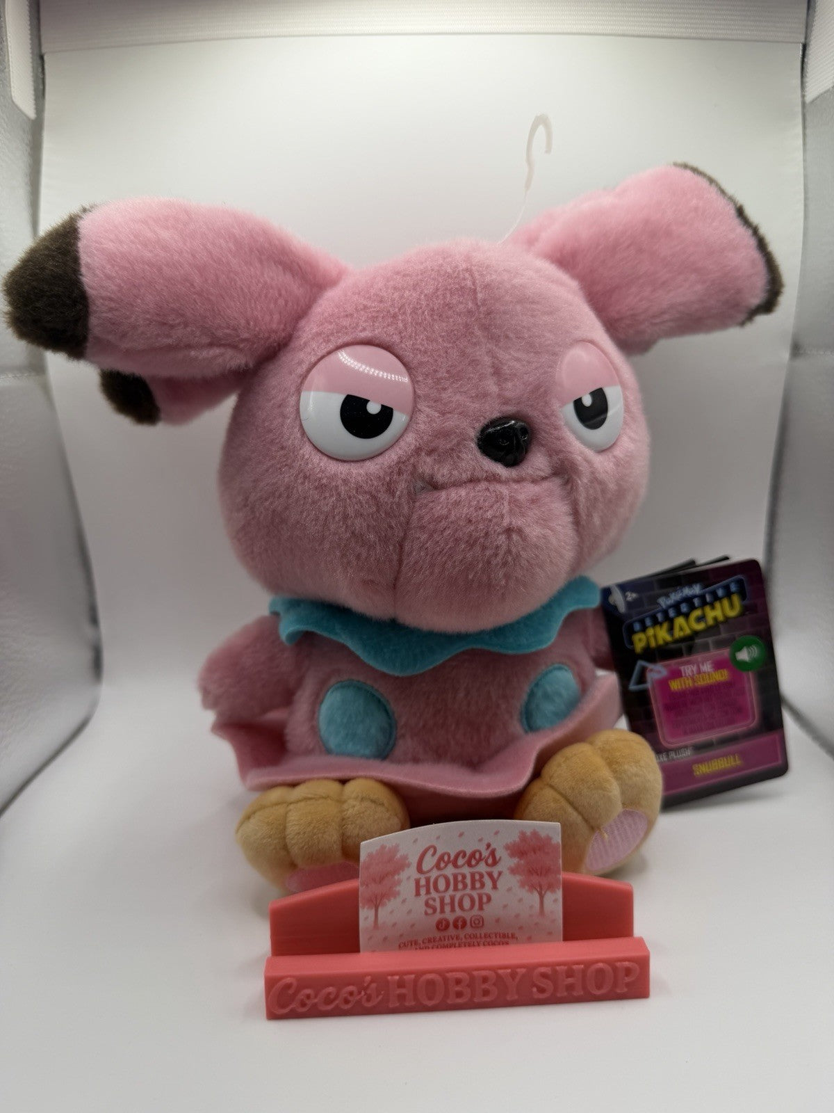 Pokemon Detective Pikachu Snubbull w/ Sound 9" Plush Stuffed Animal Toy NWT