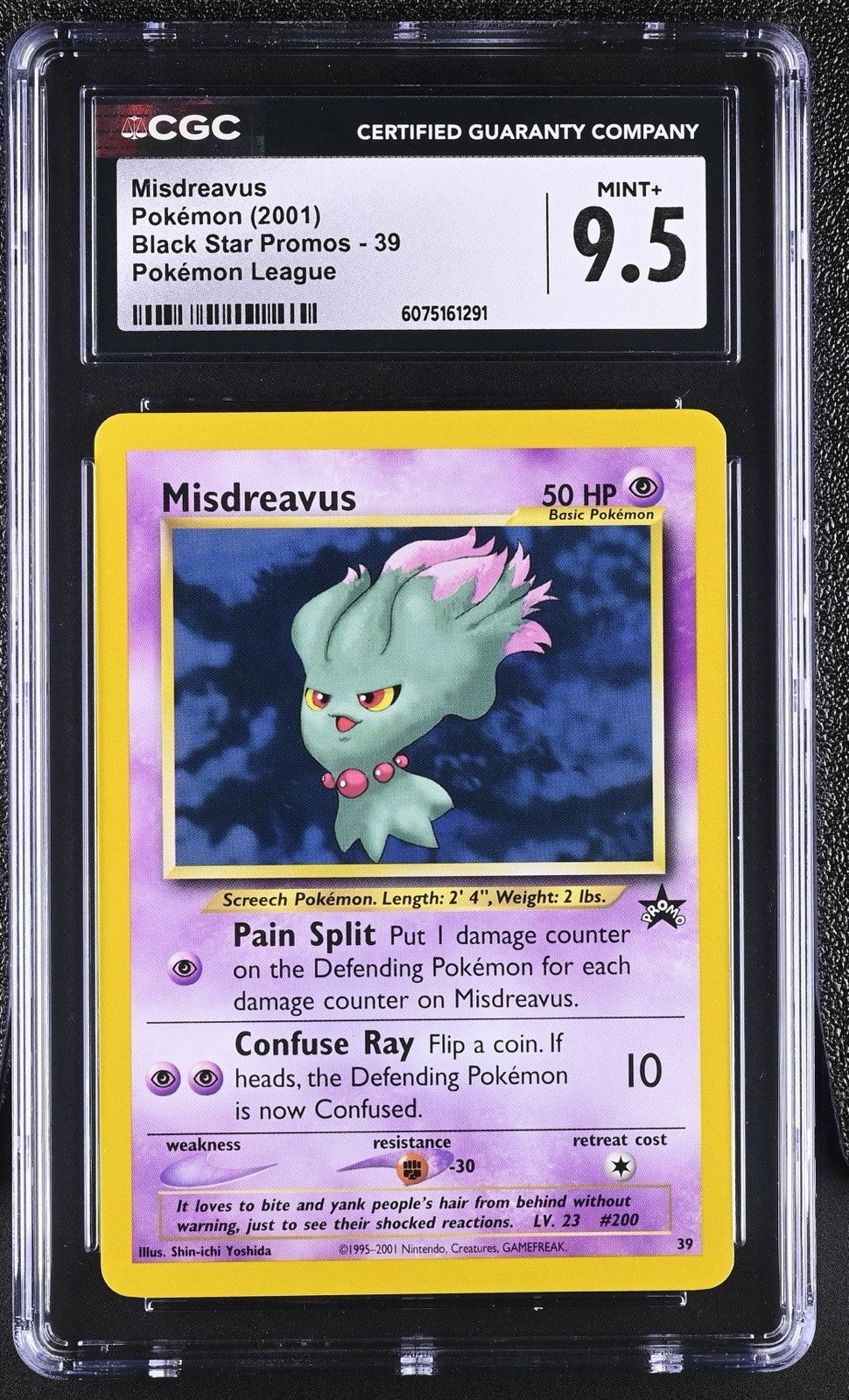 Misdreavus 2001 Black Star Promo 39 Pokemon League CGC Mint 9.5
