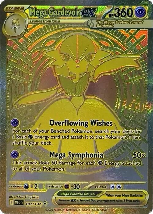 Mega Gardevoir EX 187/132 Near Mint Pokemon TCG