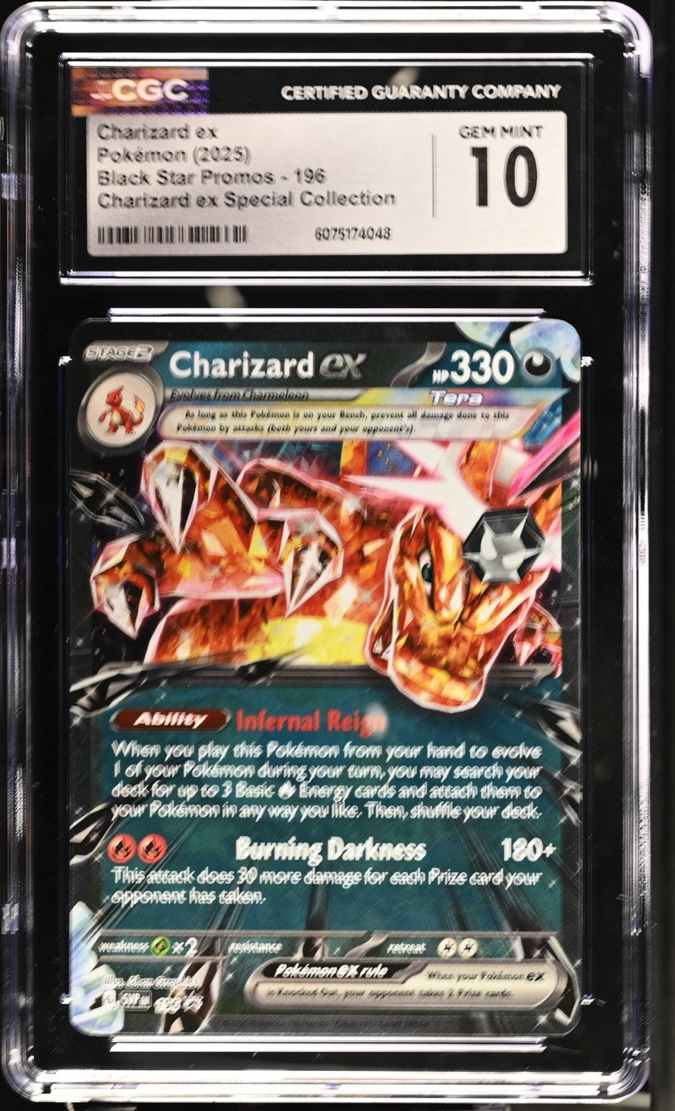 CGC 10 Charizard EX 196 Black Star Promo Holo