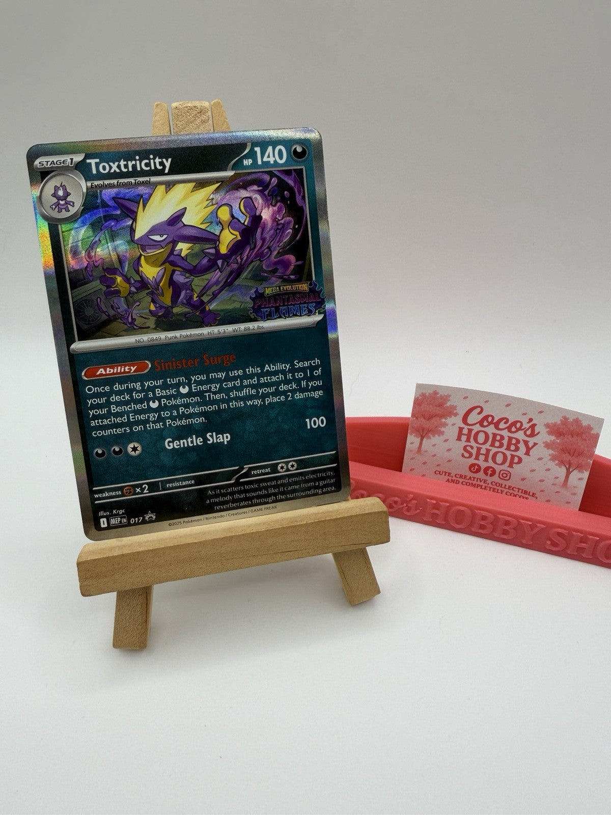 Toxtricity MEP 017 - Near Mint Phantasmal Flames Prerelease Promo Pokemon