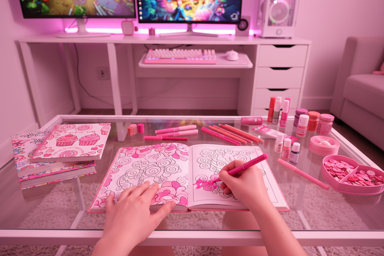 more pink and make it first person pov